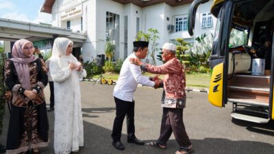 Haru Sambut Kepulangan Jemaah Haji Balangan, Bupati Ajak Jaga Kesehatan
