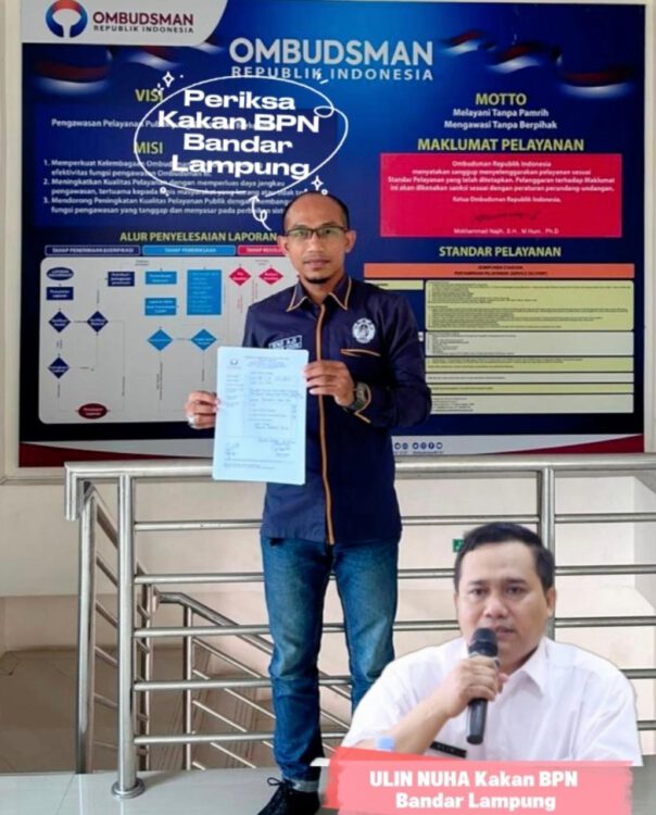 DPP KAMPUD Laporkan Kakan BPN Bandar Lampung Ke Ombudsman