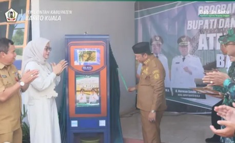 Ketua DPRD Batola Hadiri Launching ATM Beras