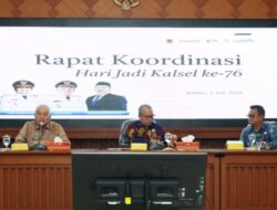 Gubernur H. Muhidin Pimpin Rapat Matapkan Persiapan Hari Jadi ke-76 di Masjid Syekh Muhammad Arsyad Al- Banjari Kawasan Perkantoran Pemprov