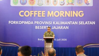 Coffee Morning Forkopimda Kalsel, Danrem 101/Ant Tekankan Pentingnya Kolaborasi Jaga Stabilitas Daerah