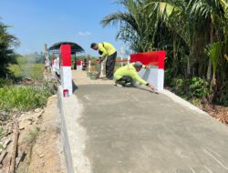 Merah Putih Hiasi Empat Jembatan, Kodim 1002/HST Percepat Tahap Penyelesaian