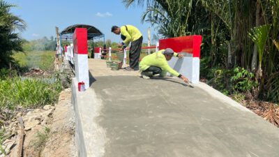 Merah Putih Hiasi Empat Jembatan, Kodim 1002/HST Percepat Tahap Penyelesaian