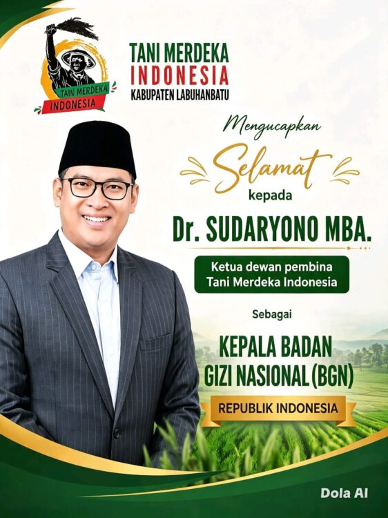 Pelantikan Sudaryono Disambut Positif, DPD TMI Labuhanbatu Tegaskan Dukungan untuk Program MBG
