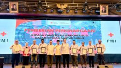 Bupati Labuhanbatu Terima Penghargaan PMI Sumut atas Kontribusi Penanganan Tanggap Darurat Bencana