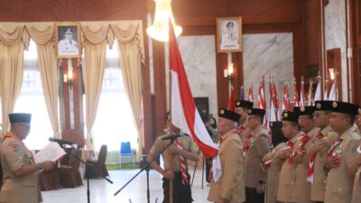 Gubernur Kalsel H. Muhidin Resmi Nahkodai Mabida Gerakan Pramuka Kalsel, Siap Perkuat Pembinaan Generasi Emas 2045