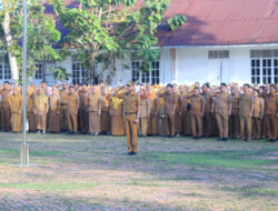 Pimpin Apel Pagi Terakhir, Sekda Labuhanbatu Hasan Heri Rambe Pamit Jelang Masa Purna Bakti