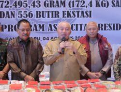 Gubernur H. Muhidin Apresiasi Polda Kalsel Ungkap 172,4 Kg Sabu Senilai Rp311 Miliar