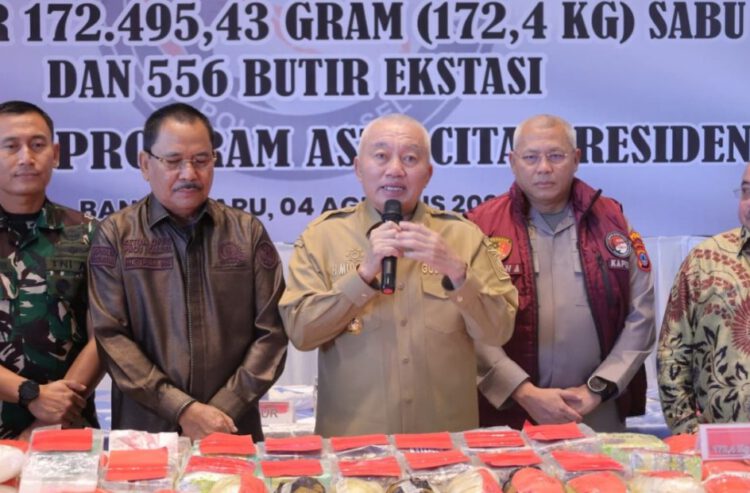 Gubernur H. Muhidin Apresiasi Polda Kalsel Ungkap 172,4 Kg Sabu Senilai Rp311 Miliar