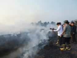 Gubernur H. Muhidin Bersama Jajaran Forkopimda Turun Langsung Padamkan Api Karhutla di Kawasan Pengayuan Banjarbaru