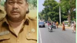 Dinas pertanian Labuhanbatu bersama staf bagikan Bendera Merah Putih