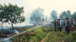 Danrem 101/Ant Bersama, KSAL dan Gubernur Kalsel Terjun Langsung Tangani Karhutla di Guntung Damar Banjarbaru