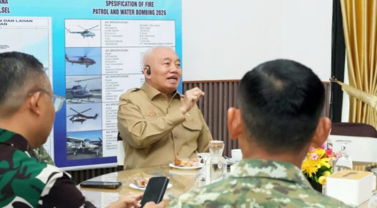 Gubernur H. Muhidin Bersama Pangdam XXII/Tambun Bungai dan Forkopimda Rakor Tentukan Langkah Strategis Hadapi Karhutla di Kalsel