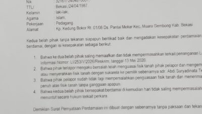 Dua Belah Pihak Sepakat Berdamai, Perselisihan Penguasaan Fisik Tanah Berakhir Secara Kekeluargaan