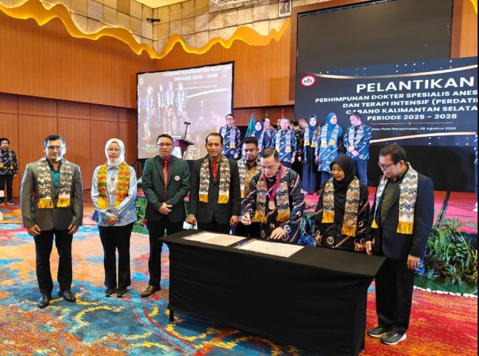 Pelantikan Pengurus Persatuan Dokter Spesialis Anestesiologi dan Terapi Intensif, Pemprov : Mitra Stategis Berikan Pelayanan Kesehatan Lebih Baik bagi Masyarakat