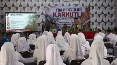 Bangun Kesadaran Cegah Karhutla Sejak Dini, Pasis Sesko TNI Gandeng 250 Pelajar di Tapin
