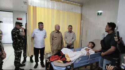 Gubernur H. Muhidin Jenguk Korban Kapal Virgo Transport 8 di Rumah Sakit, Perintahkan Pelayanan Secepatnya untuk Korban