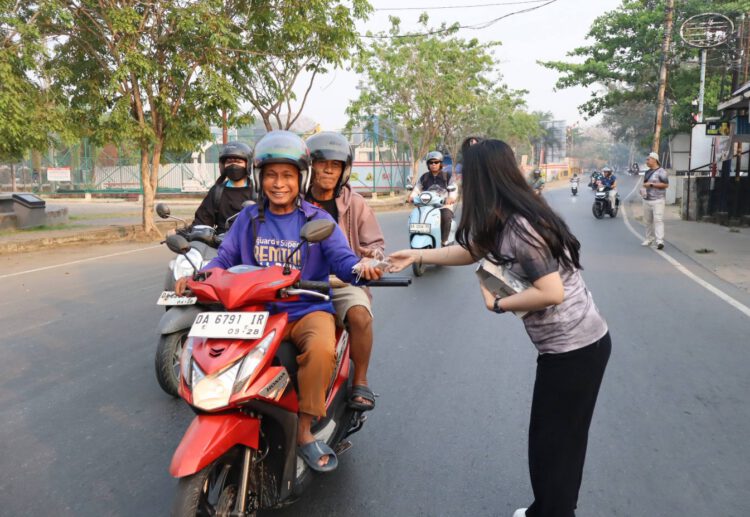 Haornas ke-43, Dispora Kalsel Gelar Gowes dan Bagikan 1.000 Masker