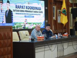 Gubernur H. Muhidin Pimpin Rakor SKPD Pemprov Kalsel, Percepat Pembangunan Proyek Strategis Jalan Tengah hingga Rumah Sakit