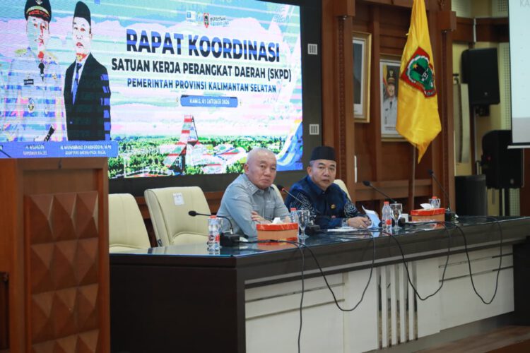Gubernur H. Muhidin Pimpin Rakor SKPD Pemprov Kalsel, Percepat Pembangunan Proyek Strategis Jalan Tengah hingga Rumah Sakit