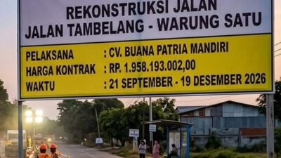 Minim Pengawasan, Proyek Jalan Warung Satu Tambelang Baru Pasang Papan Nama Setelah Sorotan Media