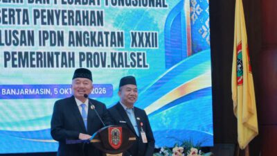 Lantik 141 Kepala Sekolah, Gubernur H. Muhidin Ingatkan Jangan ada Pungli dan Penyalahgunaan Dana BOS