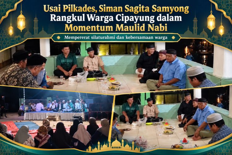 Usai Pilkades, Siman Sagita Samyong Rangkul Warga Cipayung dalam Momentum Maulid Nabi