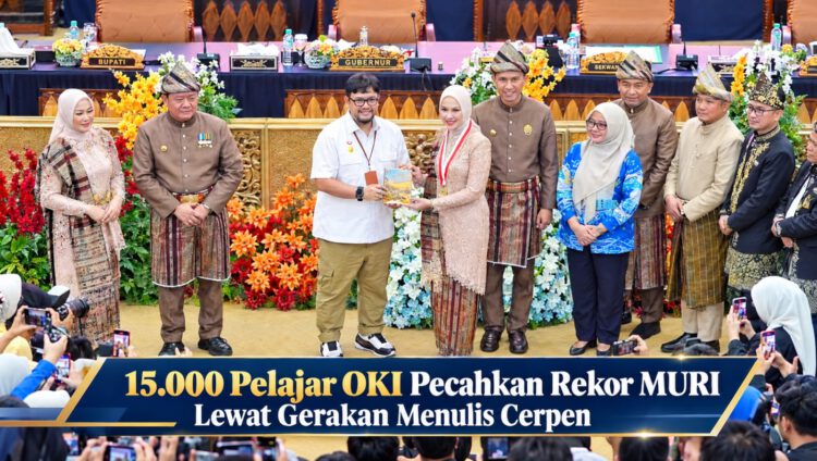 15.000 Pelajar OKI Pecahkan Rekor MURI Lewat Gerakan Menulis Cerpen