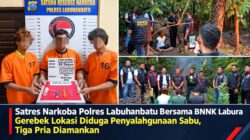 Satres Narkoba Polres Labuhanbatu Bersama BNNK Labura Gerebek Lokasi Diduga Penyalahgunaan Sabu, Tiga Pria Diamankan