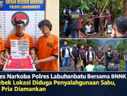 Satres Narkoba Polres Labuhanbatu Bersama BNNK Labura Gerebek Lokasi Diduga Penyalahgunaan Sabu, Tiga Pria Diamankan