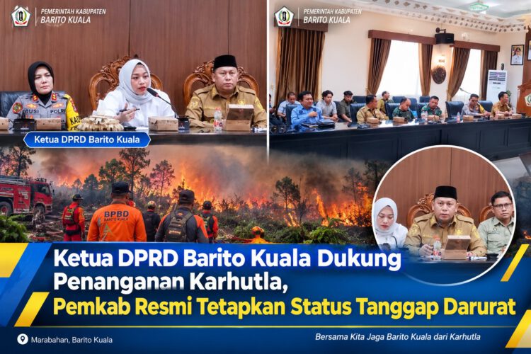 Ketua DPRD Barito Kuala Dukung Penanganan Karhutla, Pemkab Resmi Tetapkan Status Tanggap Darurat