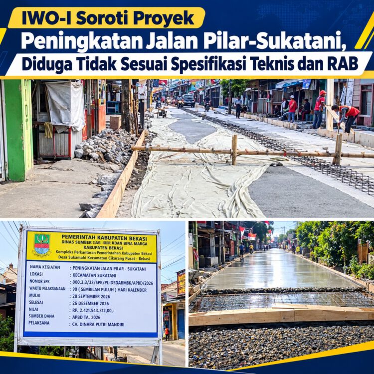 IWO-I Soroti Proyek Peningkatan Jalan Pilar- Sukatani, Diduga Tidak Sesuai Spesifikasi Teknis dan RAB
