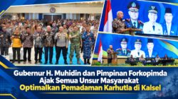 Gubernur H. Muhidin dan Pimpinan Forkopimda Ajak Semua Unsur Masyarakat Optimalkan Pemadaman Karhutla di Kalsel