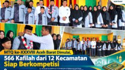 MTQ ke-XXXVIII Aceh Barat Dimulai, 566 Kafilah dari 12 Kecamatan Siap Berkompetisi