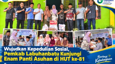 Wujudkan Kepedulian Sosial, Pemkab Labuhanbatu Kunjungi Enam Panti Asuhan di HUT ke-81