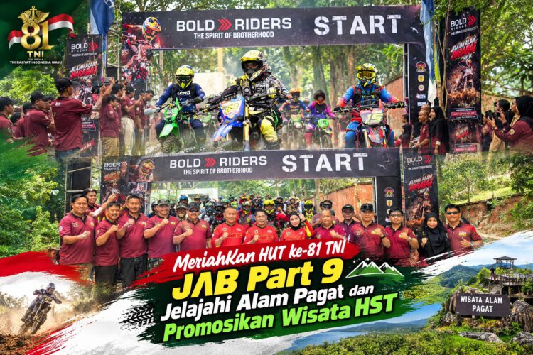 Meriahkan HUT ke-81 TNI, JAB Part 9 Jelajahi Alam Pagat dan Promosikan Wisata HST