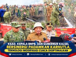 KASAD, Kepala BNPB, dan Gubernur Kalsel Bersinergi Padamkan Karhutla, Teknologi Modifikasi Cuaca Dioptimalkan