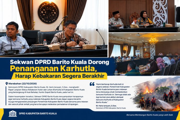 Sekwan DPRD Barito Kuala Dorong Penanganan Karhutla, Harap Kebakaran Segera Berakhir