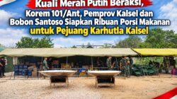Kuali Merah Putih Beraksi, Korem 101/Ant, Pemprov Kalsel dan Bobon Santoso Siapkan Ribuan Porsi Makanan untuk Pejuang Karhutla Kalsel