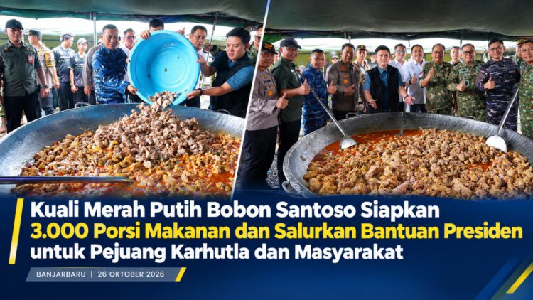 Kuali Merah Putih Bobon Santoso Siapkan 3.000 Porsi Makanan dan Salurkan Bantuan Presiden untuk Pejuang Karhutla dan Masyarakat